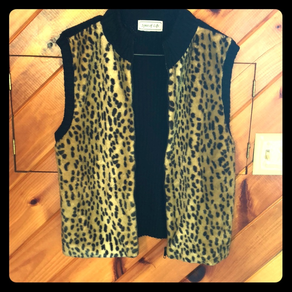 Cheetah Print Vest.